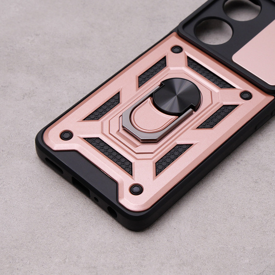Case for Oppo A98 5G, CamShield Slide, pink rose gold
