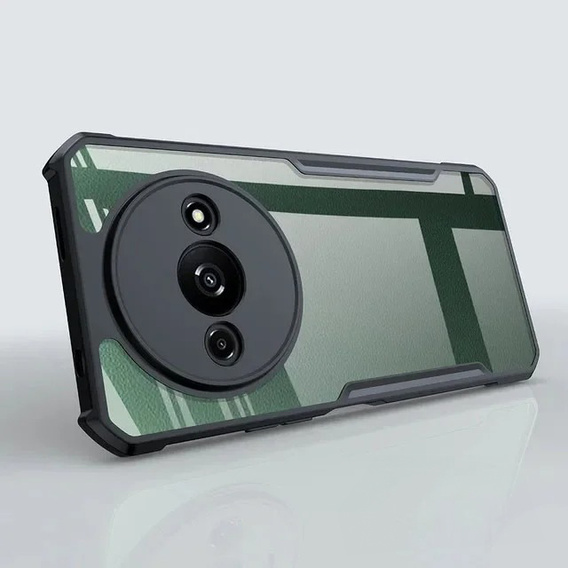 Case for Xiaomi Redmi A3, with magnetic sheet, transparent / black