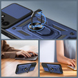 Armoured case for Samsung Galaxy A17 5G, with camera protection, with stand, blue