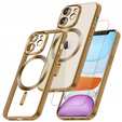 Case for iPhone 11, Electro MagSafe, gold + Screen Glass