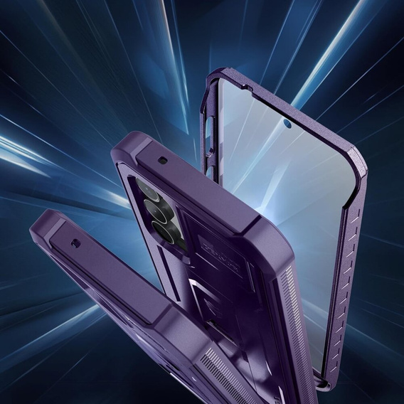 Armored case for Samsung Galaxy S23 FE, Dexnor Full Body (Two Frames), purple