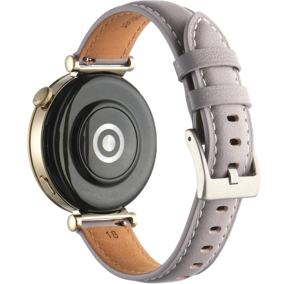 Natural leather strap for watches with 18mm attachment width