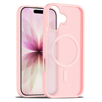 Matt Case for iPhone 17, for MagSafe, translucent pink