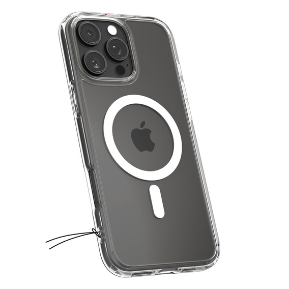 Spigen MagSafe Case for iPhone 16 Pro Max, Ultra Hybrid, transparent / white + 9H Tempered Glass