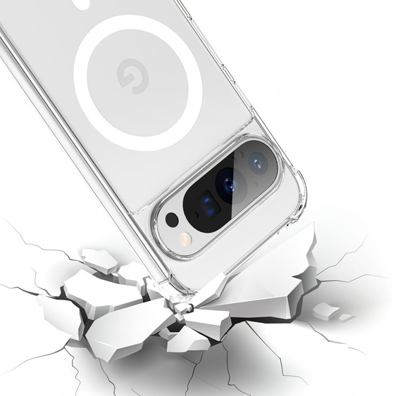 Case for Google Pixel 9 / 9 Pro, Dropproof MagSafe, transparent