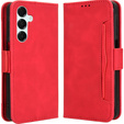 Flip case for Samsung Galaxy A16, Card Slot, red