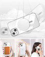 Case for iPhone 14 Plus, Electro MagSafe, silver + Screen Glass