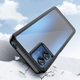 Case for Motorola Moto G14, Fusion Hybrid, transparent / black