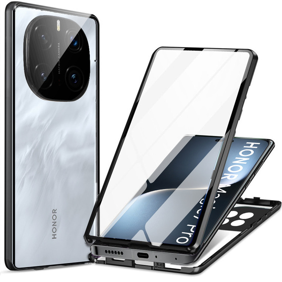 Case for Honor Magic 7 Pro, Magnetic Dual Glass, black