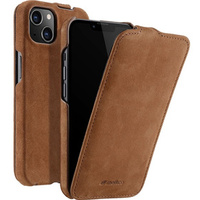 MELKCO flip case for iPhone 13, leather, flip, coffee