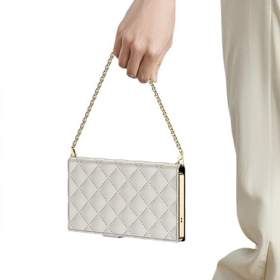 Flip case for Samsung Galaxy S25 Ultra, GKK Mirror Wallet, titanium grey