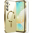Case for Samsung Galaxy S24 FE, Electro MagSafe, gold + Screen Glass