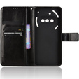 Flip case for Nothing Phone 3A, Crazy Horse Wallet, black