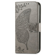 Flip case for Honor Magic 6 Lite 5G, Butterfly, grey