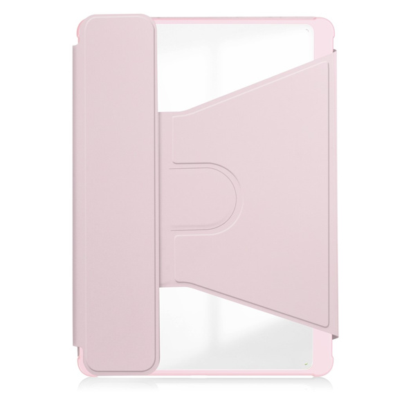 Keyboard case for Samsung Galaxy Tab A9+, Rotary 360° Leather, pink rose gold