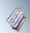 Armored case for Samsung Galaxy S24 FE, Dexnor Full Body (Two Frames), pink rose gold