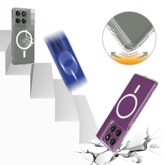 Fusion Hybrid MagSafe Case for Motorola Edge 70 5G, Transparent