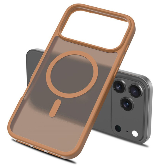 Matt Case for iPhone 17 Pro, for MagSafe, translucent brown