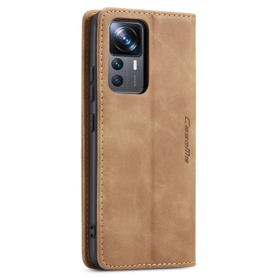 CASEME case for Xiaomi 12T / 12T Pro, Leather Wallet Case, brown