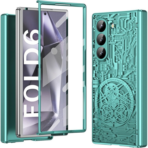 Case for Samsung Galaxy Z Fold6 5G, Mechanical Legend, green
