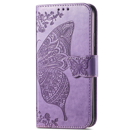 Flip case for Motorola Edge 50 Ultra, Butterfly, purple