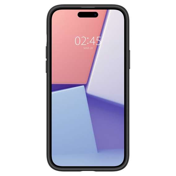 Spigen case for iPhone 15, Ultra Hybrid, black + 9H Tempered Glass