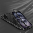 Case for iPhone 16, Magnetic Dual Glass, black