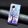 Flip case for Xiaomi 13 Lite, Wallet, tree & owls, blue
