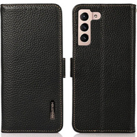 KHAZNEH RFID case for Samsung Galaxy S23, Litchi Texture, black