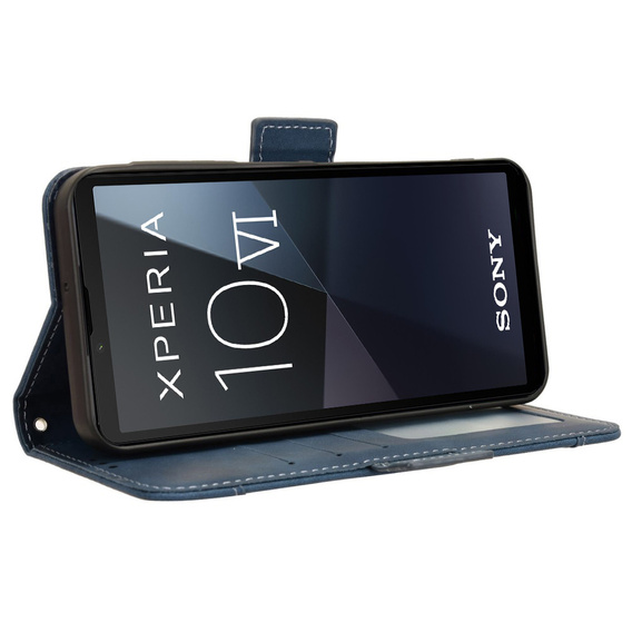 Flip case for Sony Xperia 10 VI, Card Slot, dark blue