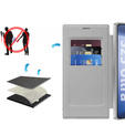 Flip case for Samsung Galaxy S25 Ultra, RFID Wallet MagSafe CamShield, silver