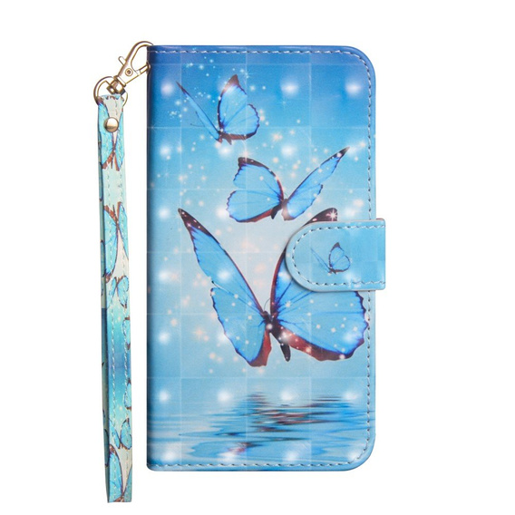 Flip case for Xiaomi Redmi Note 8 Pro, Wallet butterfly, blue