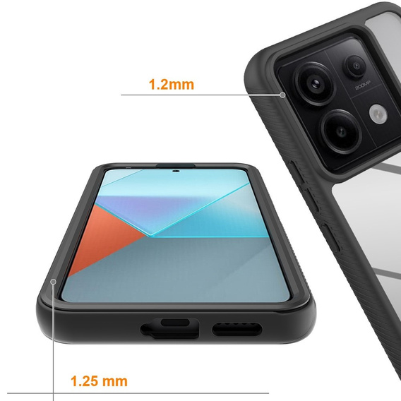Case for Xiaomi Redmi Note 13 Pro 5G, Shockproof, with film, black