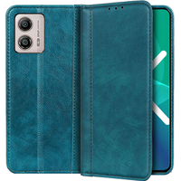 Flip case for Motorola Moto G53 / G23 / G13, Split Leather, green