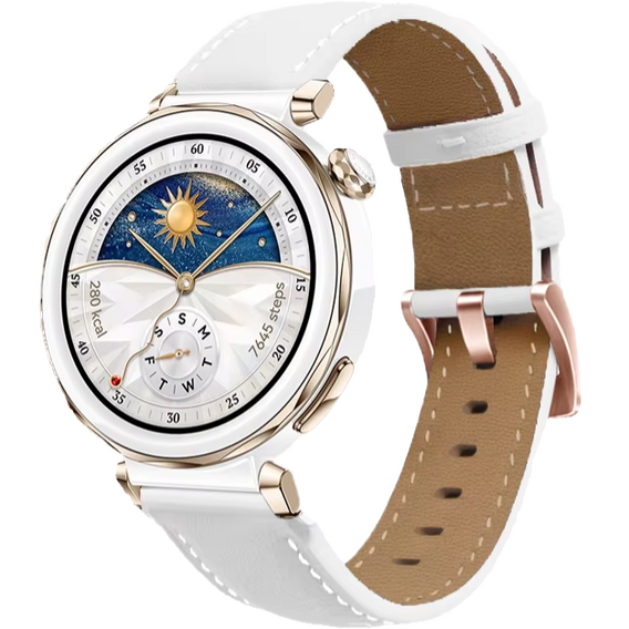 Leather Belt for Samsung Galaxy Watch 42mm - White