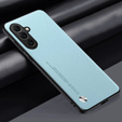 Leather case for Samsung Galaxy M55 5G, leather hybrid, light blue