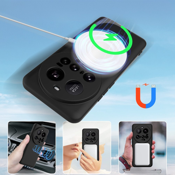 Case for Xiaomi 15 Ultra, Silicone MagSafe, black
