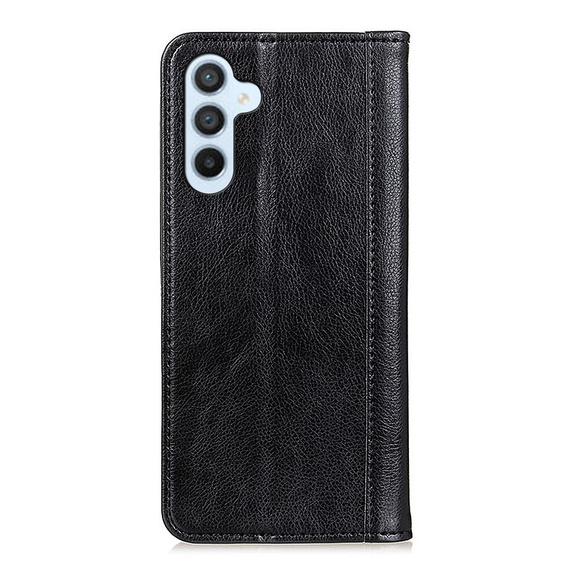 Split Leather flip case for Samsung Galaxy A37 5G, black