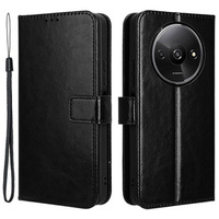 Flip case for Xiaomi Redmi A3, Crazy Horse Wallet, black