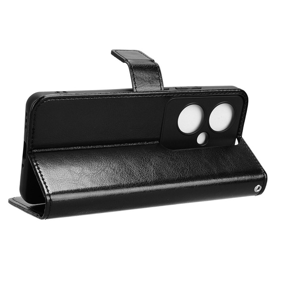 Flip case for Oppo Reno 11F 5G, Crazy Horse Wallet, black