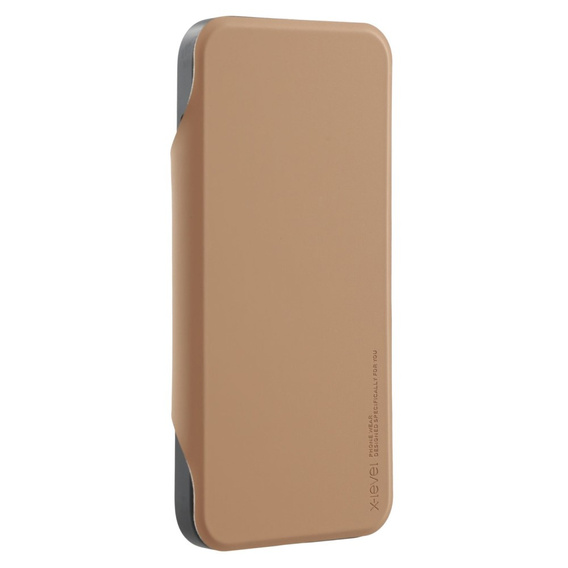 X-LEVEL Case for iPhone 16 Pro Max, Magnetic Card Holder, brown