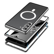 Magnetic Dual Glass MagSafe case for Samsung Galaxy S24, silver
