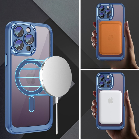 Case for iPhone 14 Pro, ERBORD Impact Guard, MagSafe, blue