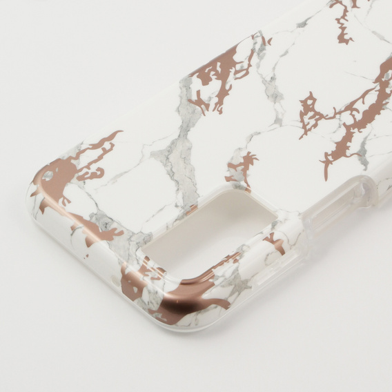Case for Samsung Galaxy A14 4G/5G, Suritch Full Body Marble, white