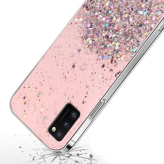 Case for Samsung Galaxy A41, Glittery, pink
