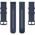 Silicone strap 20mm, Midnight Blue/Black Buckle