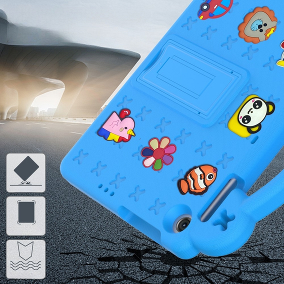 Children's case for Lenovo Tab M10 10.1 Gen 3 TB-328FU/TB-328XU, Cute Patterns, with stand, blue
