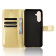 Flip case for Samsung Galaxy A26, Crazy Horse Wallet, gold