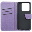 Flip case for Xiaomi Poco X6 5G, Butterfly, purple