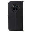 Crossbody Leather Wallet flip case for Realme 14 Pro+ 5G, Black